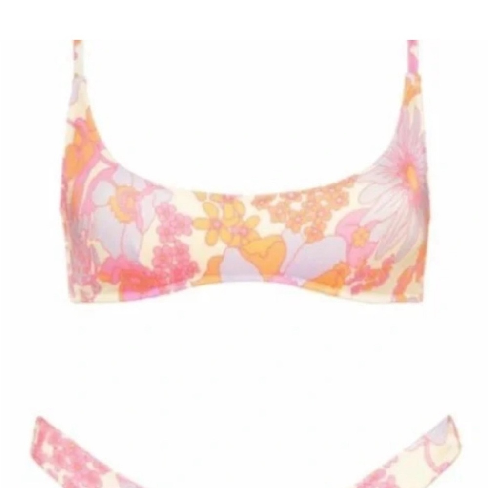 Triangl Swimwear Floral Bikini in Yellow and Orange